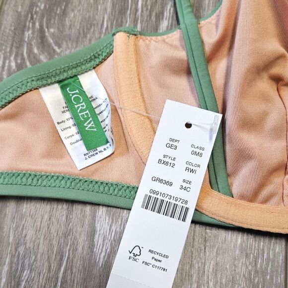 J. Crew Aerie Mixed Bikini Set Balconette Top Cheeky Women’s Size 34C Medium - Picture 5 of 12